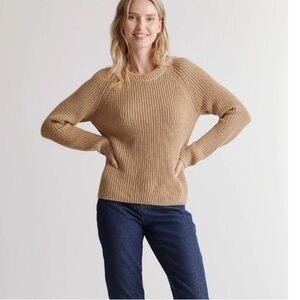 Quince 100% Organic Cotton Fisherman’s Crew In Camel, XS